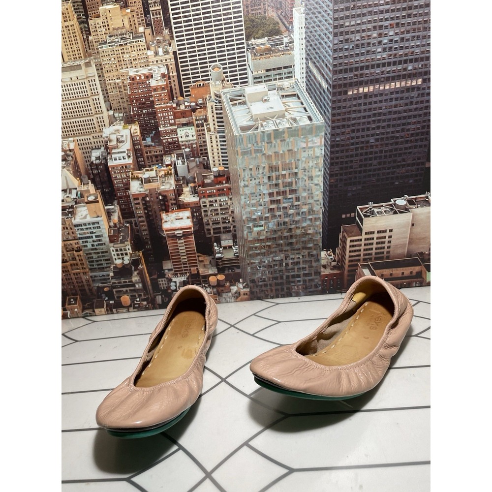 TIEKS BY GAVRIELI WOMEN'S PINK PATENT LEATHER FLAT BALLERINA SHOES SIZE 9 - Picture 3 of 11